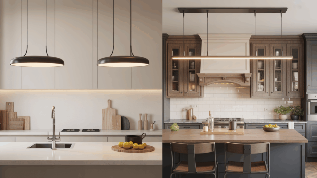 a-split-image-showing-two-kitchen-
