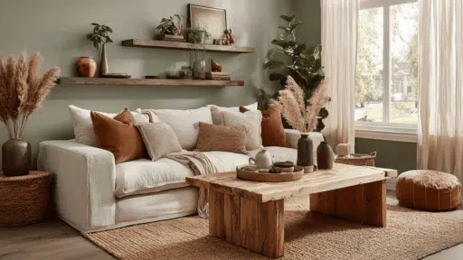earth tone living room