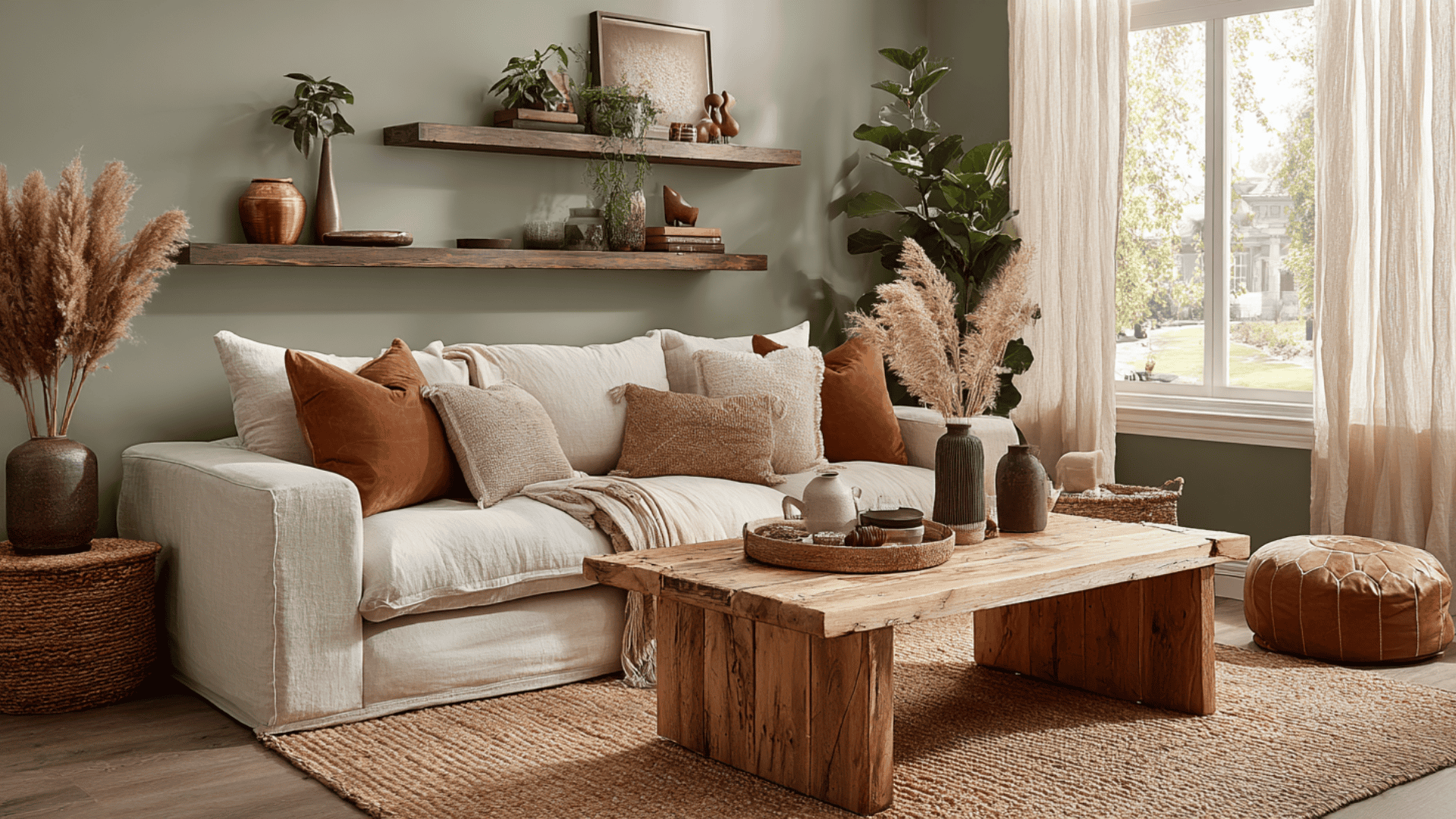 earth tone living room