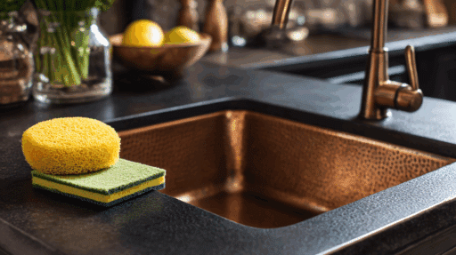 how to clean a copper sink