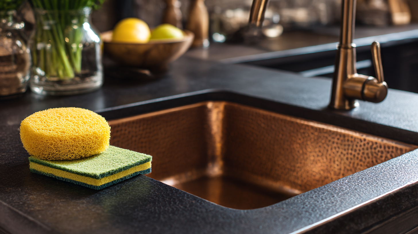how to clean a copper sink