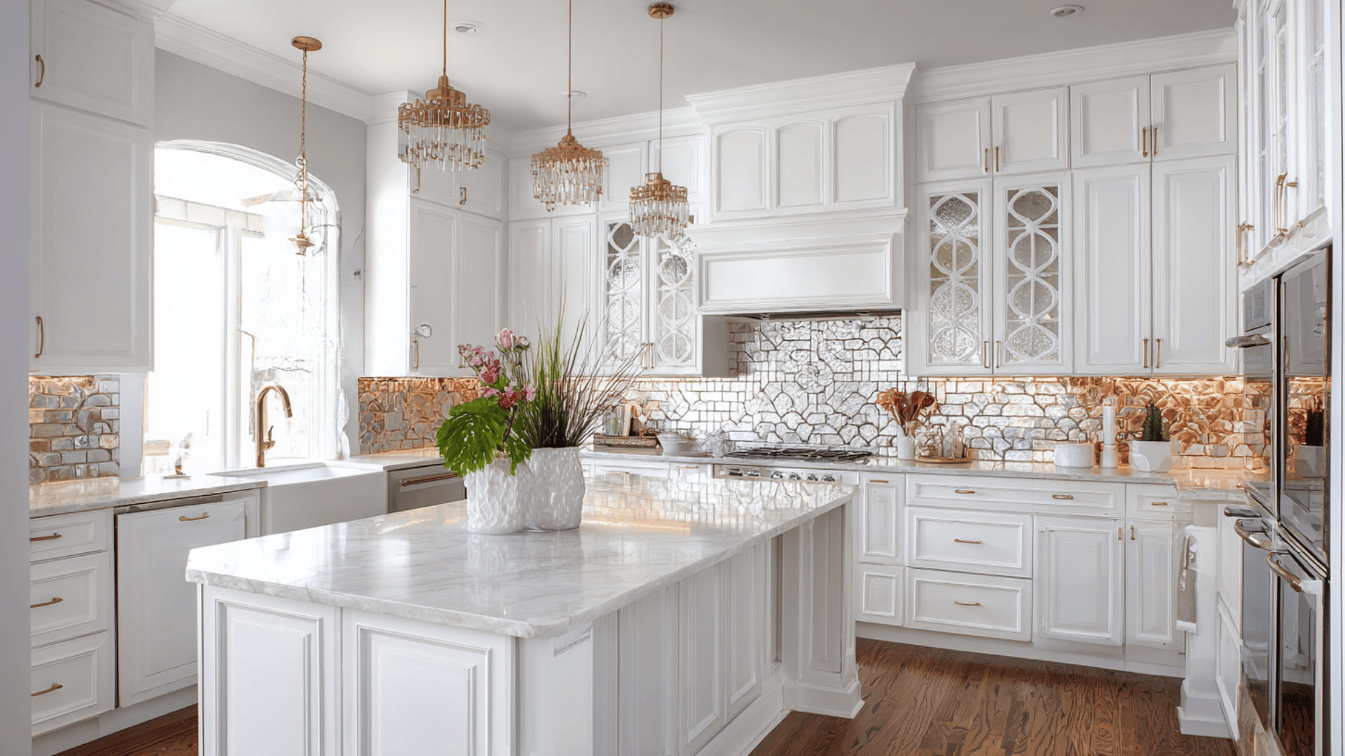 white cabinet kitchen backsplash ideas