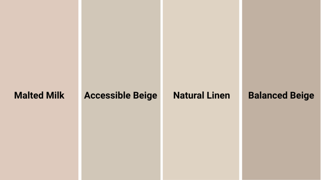 Comparison: Malted Milk vs Similar Sherwin-Williams Shades