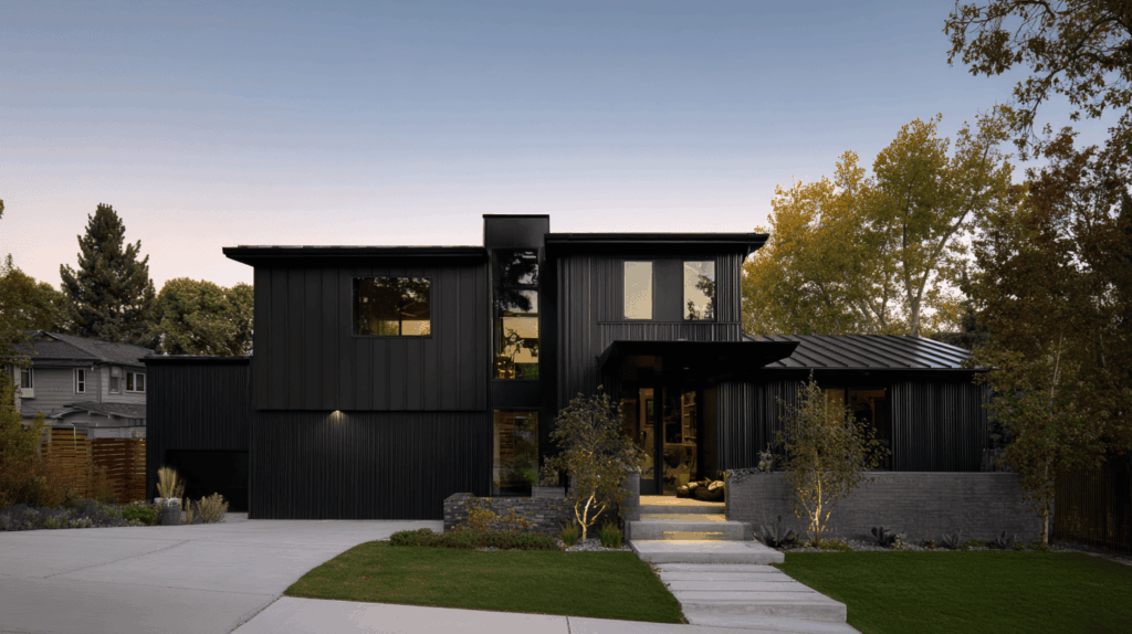 Dark charcoal roof