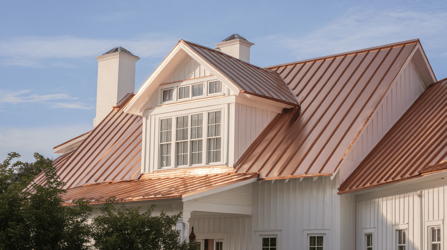 Warm white with copper roof combo