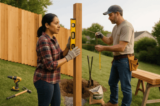 Building a Fence on a Slope Without Losing Plumb