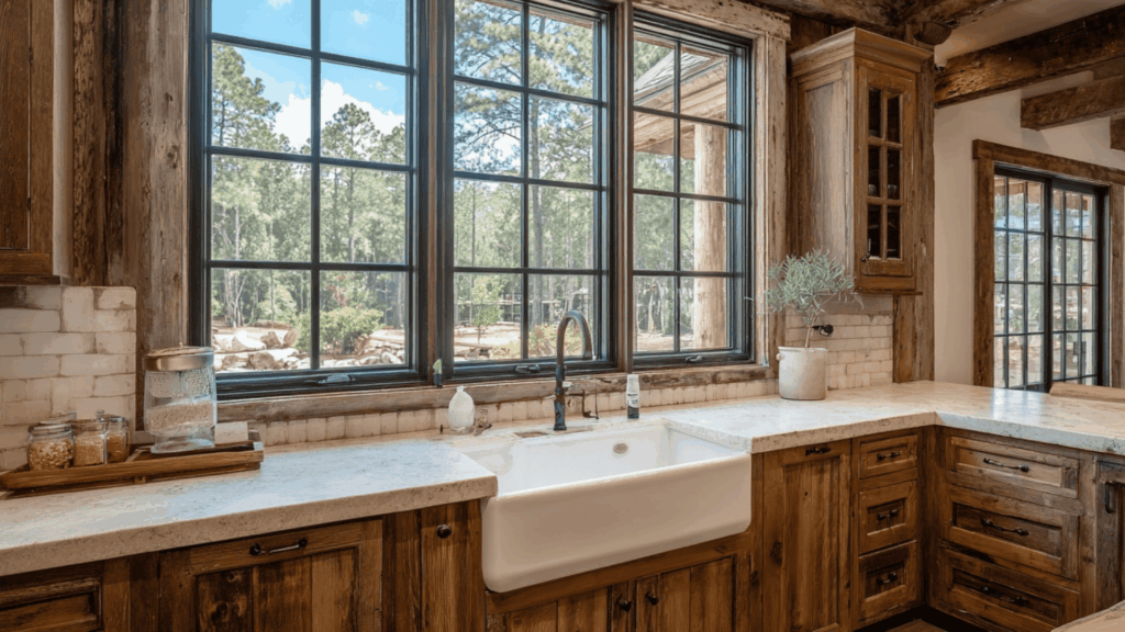 large farmhouse sink