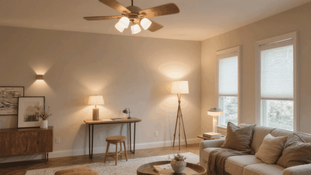 layered lighting floor table ambient