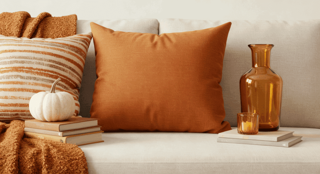 minimal pops of autumn color