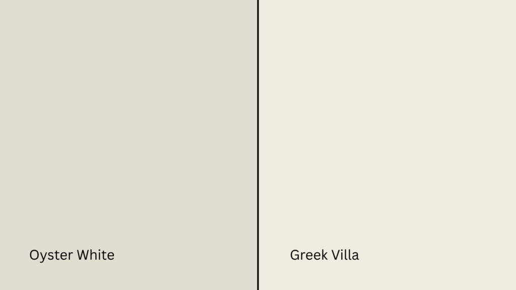 oyster white vs greek villa