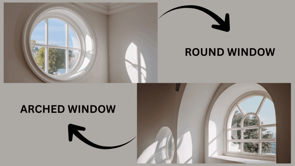 round or arched windows