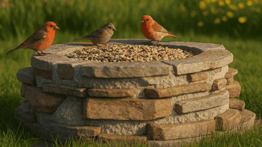 stone and mortar platform feeder