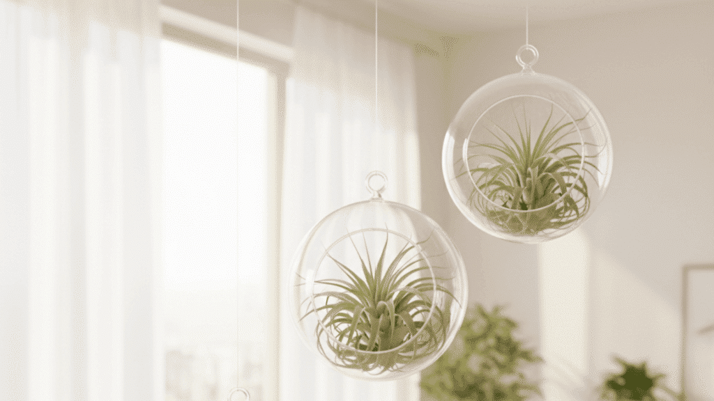 air plant light glass globe