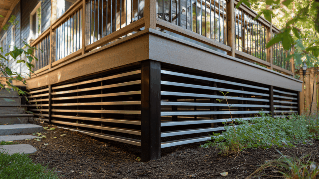 aluminum slats installed with hidden fasteners