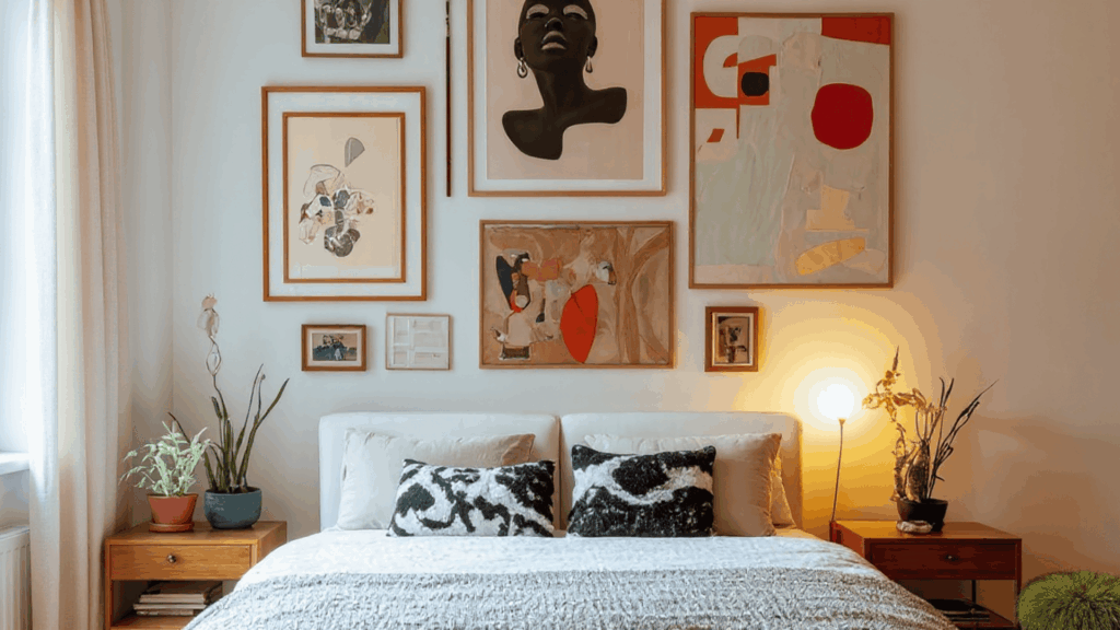 art deco inspired bedroom