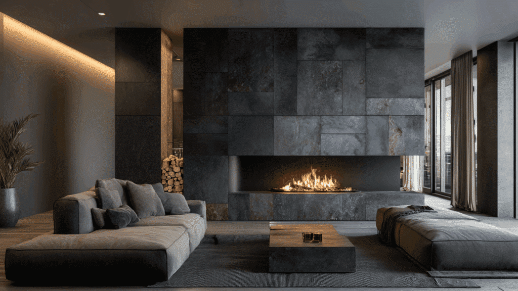 basalt black stone tile