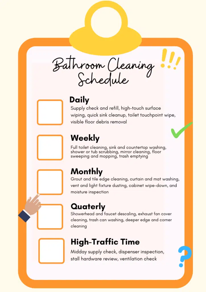 bathroom cleaning schedule