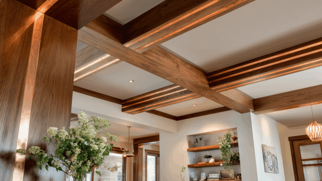 beams with copper or brass inlays