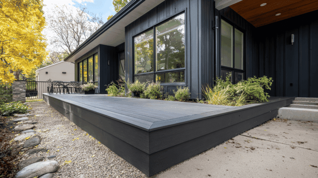 charcoal composite panels for a sharp minimal vibe