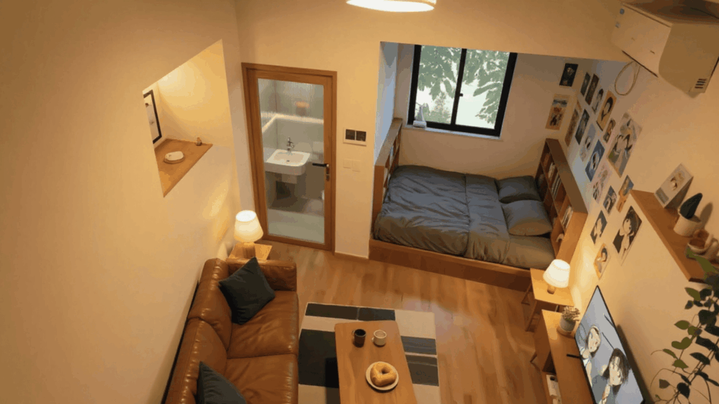 contemporary open concept studio interior