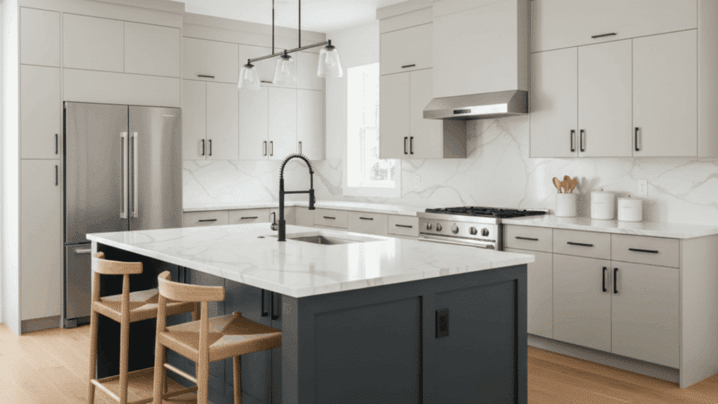 contrasting color island