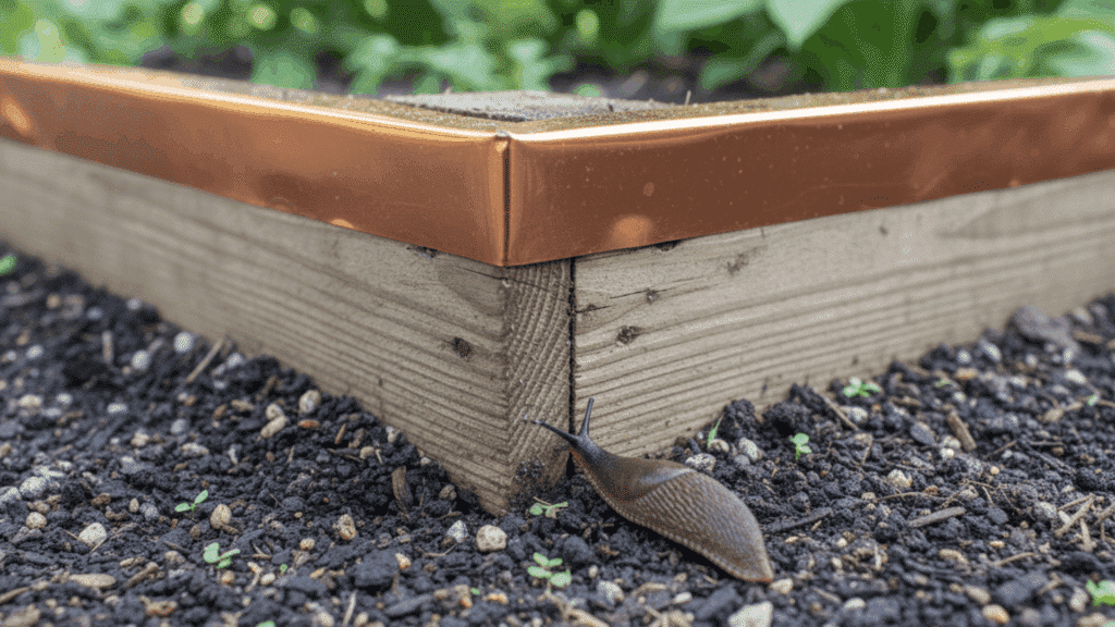 copper tape boundary for slugs