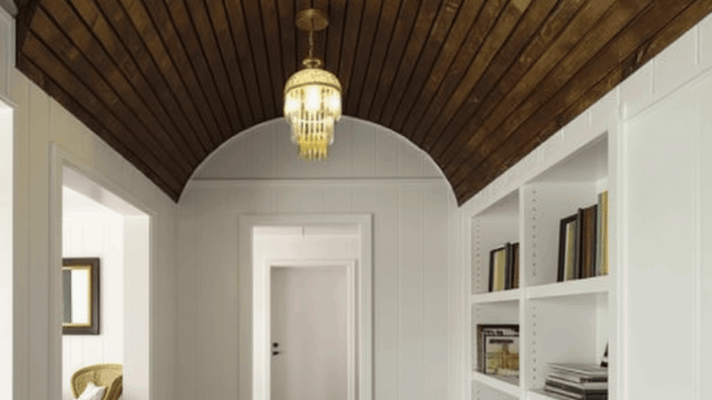 curved or barrel vault ceiling