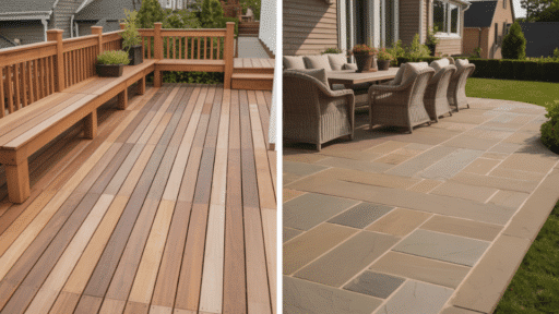 deck vs patio patio vs deck