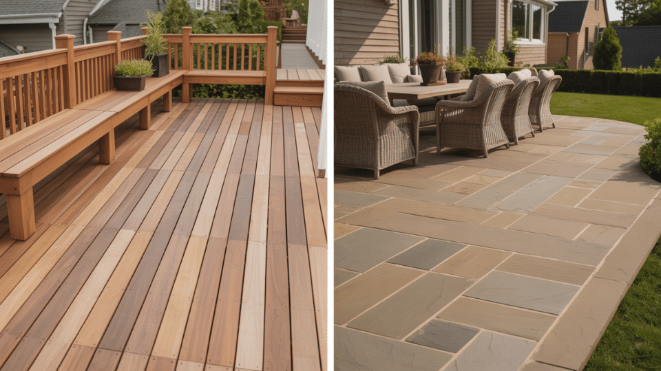 deck vs patio patio vs deck