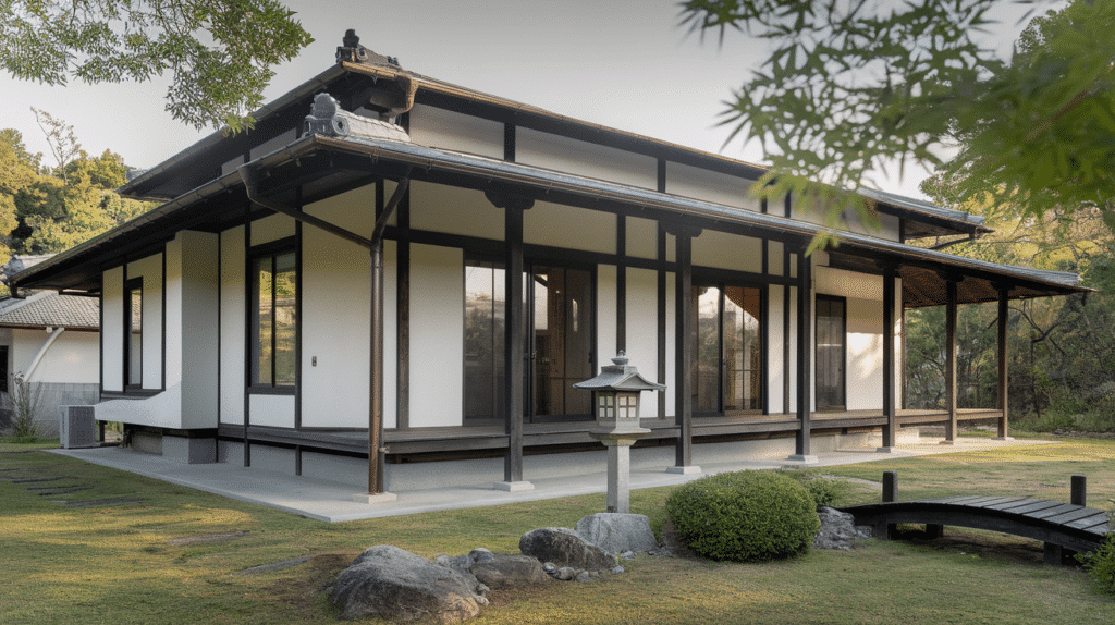 deep roof overhangs for shade and comfort japanese style house