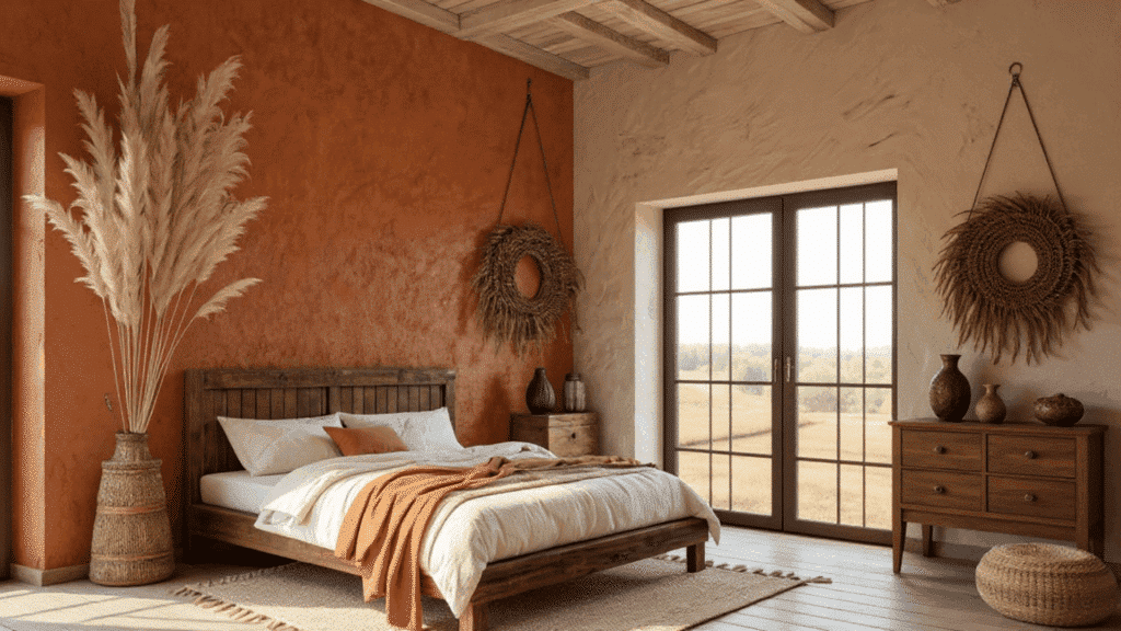 desert inspired warm toned room