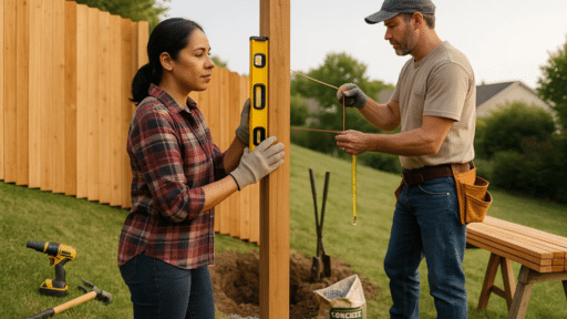 Building a Fence on a Slope Without Losing Plumb