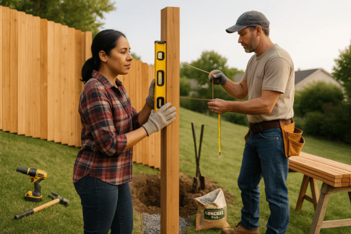Building a Fence on a Slope Without Losing Plumb