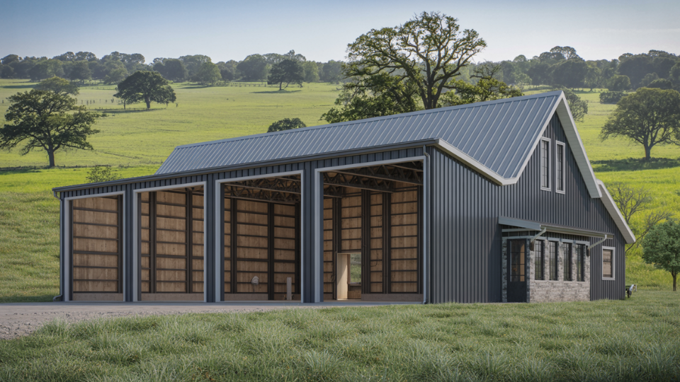 drive through garage barndominium