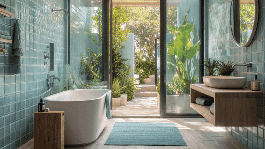 earth toned bathroom palette