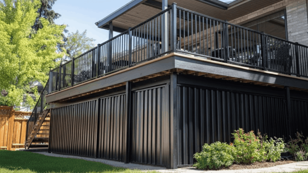 flush black aluminum panels for a flat industrial finish