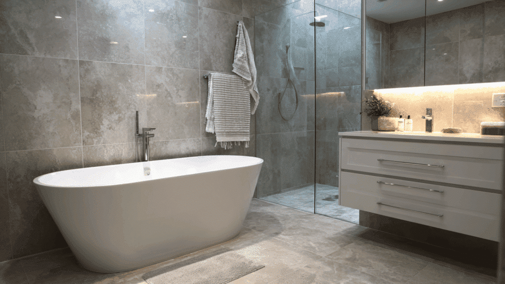 frameless glass shower panels