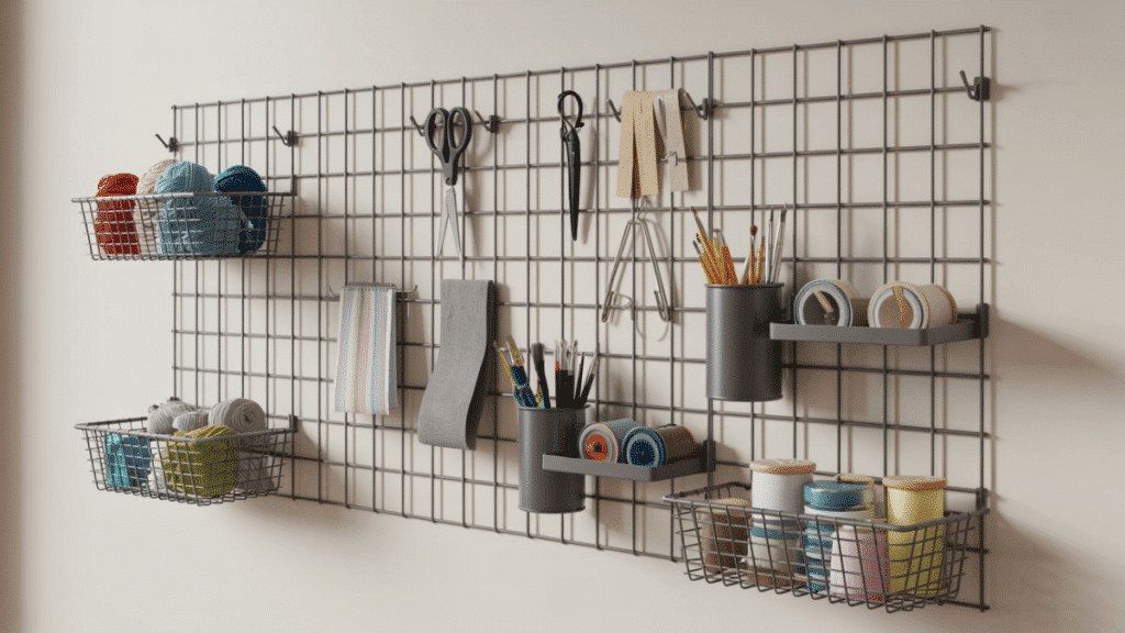 grid panel wall storage