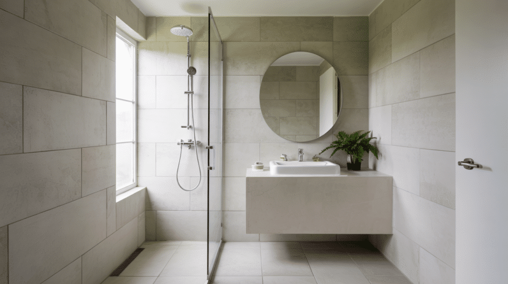 half glass walk in shower screen small bathroom ideas