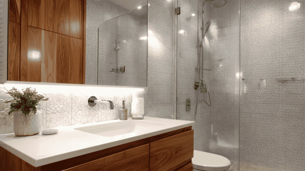 handleless vanity cabinets