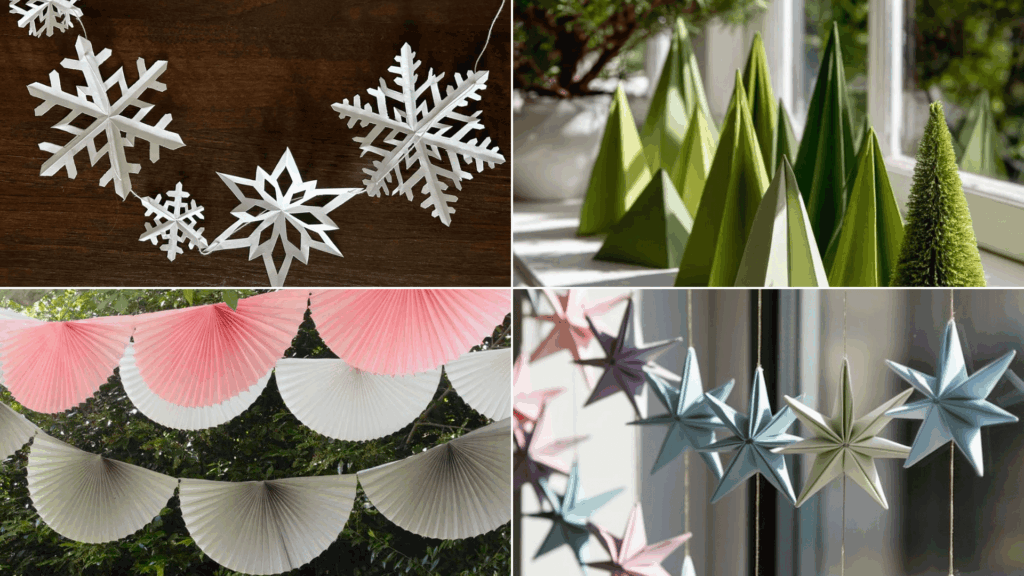 homemade paper based christmas decorations
