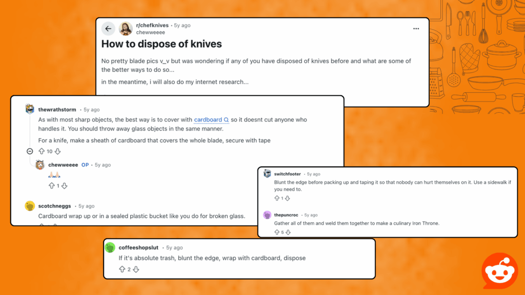 how to throw away knives reddit