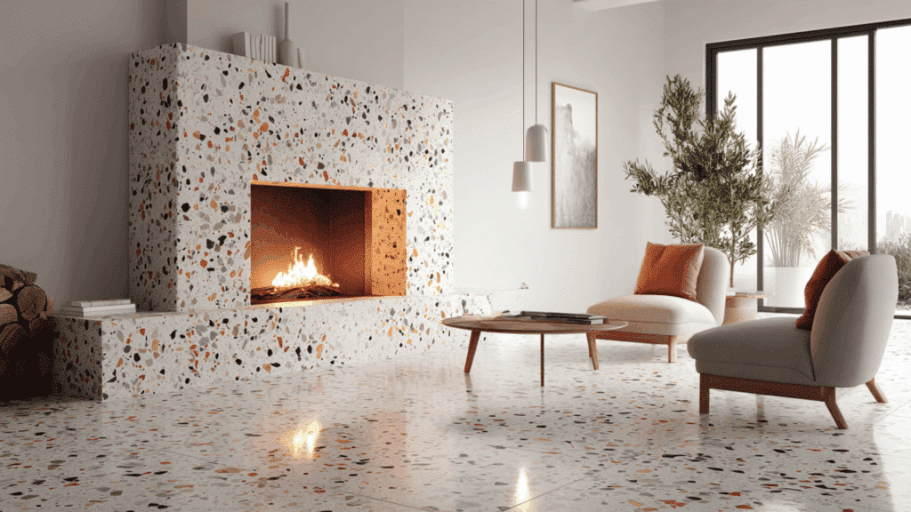 large terrazzo look porcelain tile