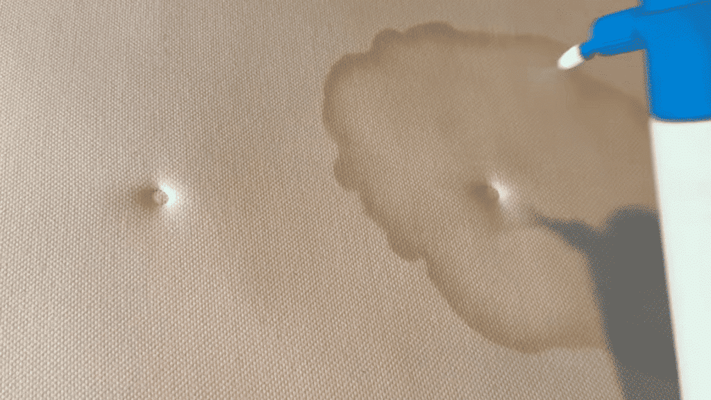 lightly mist the mattress