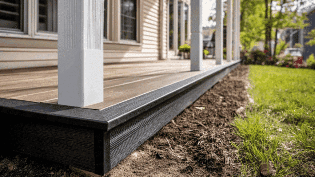 low deck skirting using black composite fascia