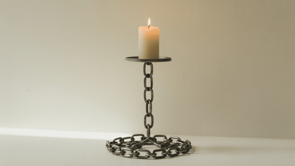 metal candle holder