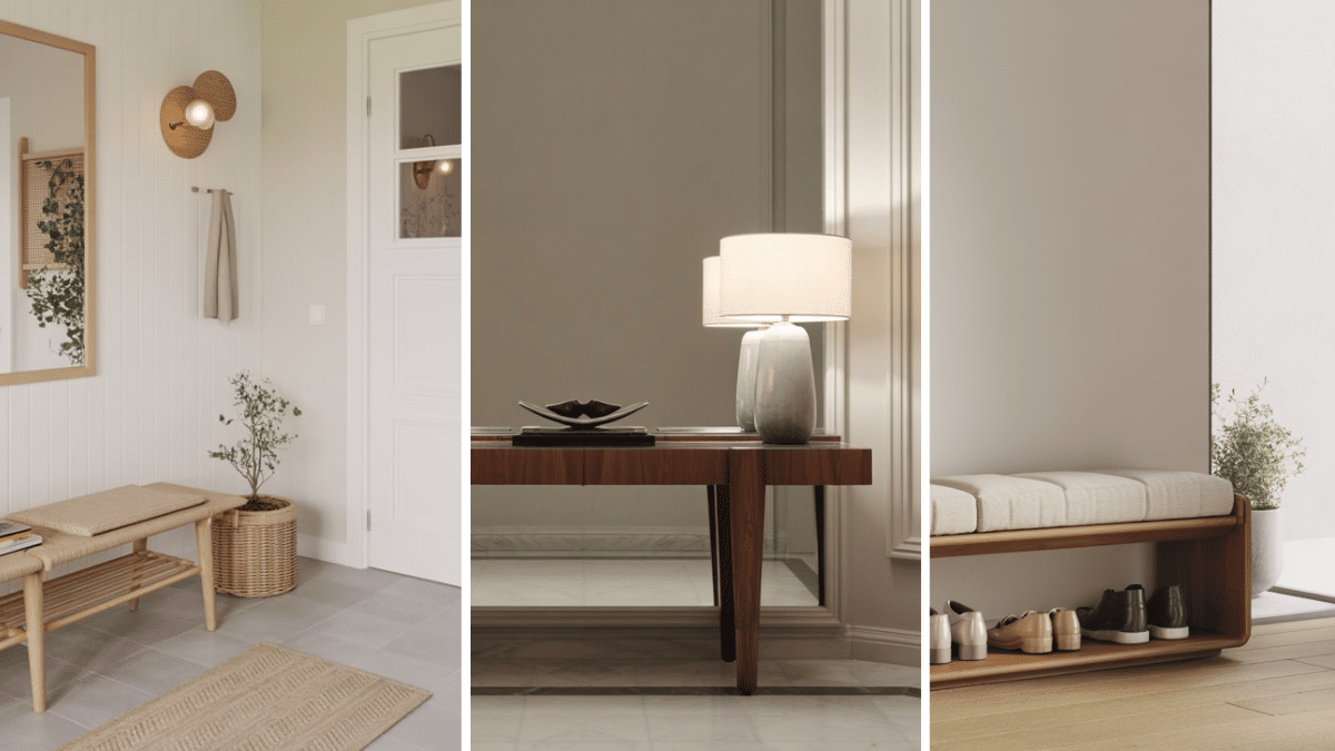 mid century modern entryway