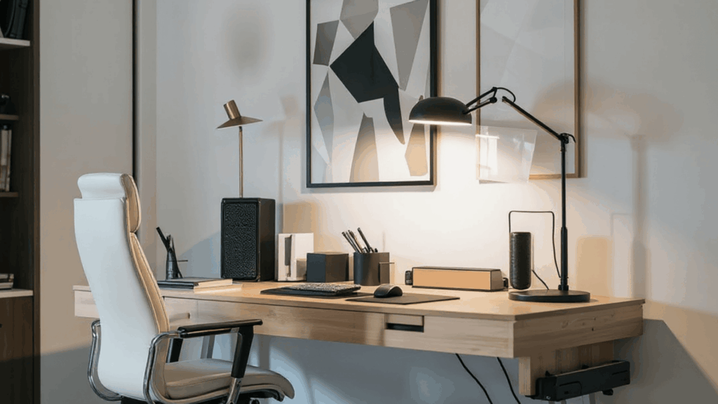 minimalist home office with clean lines