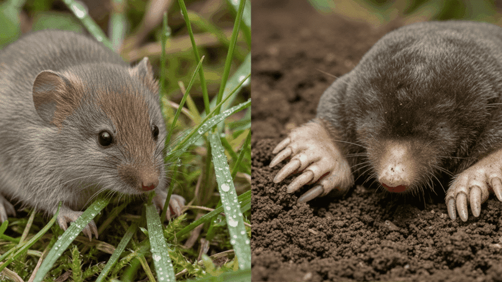 mole vs vole