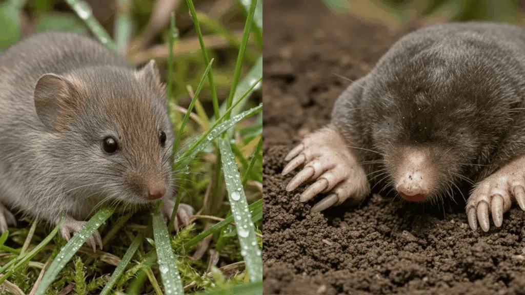 mole vs vole